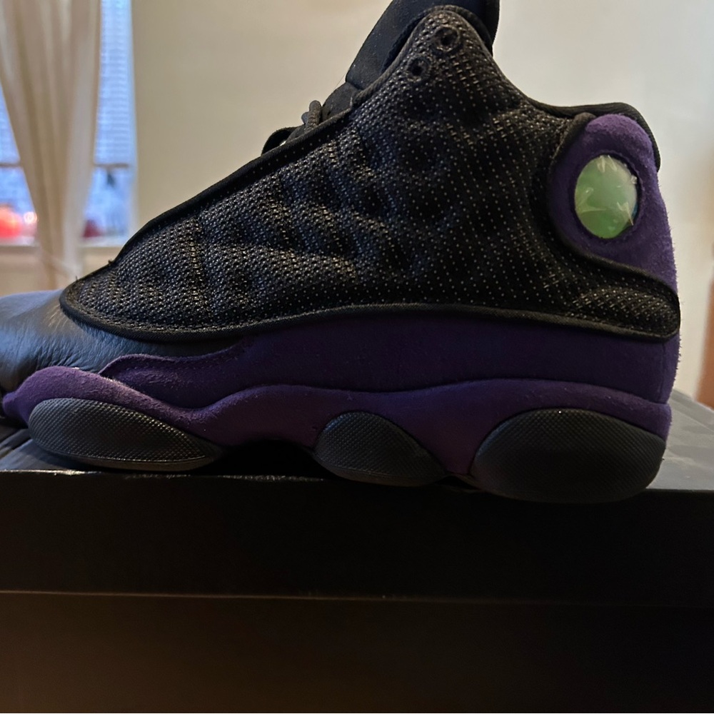 Purple and Black Athletic Shoes